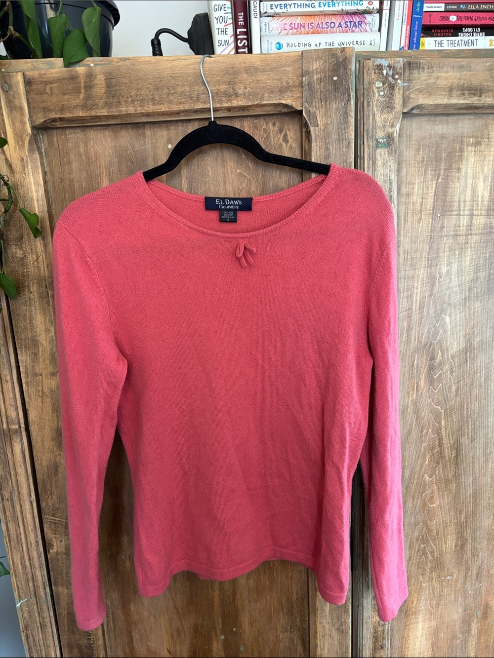 Coral Pink Crewneck Sweater